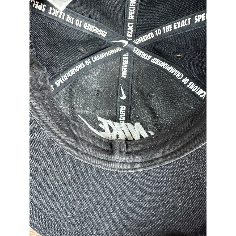 Nike Hat Cap Strapback Youth Size 4-7 Black Adjustable Embroidered Swoosh